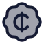 Badgecent icon with duotone standard style