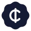 Badgecent icon with solid rounded style