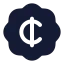 Badgecent icon with solid standard style