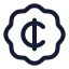 Badgecent icon with stroke standard style
