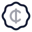Badgecent icon with twotone rounded style