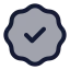 Badgecheck icon with duotone rounded style