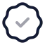 Badgecheck icon with twotone rounded style