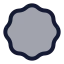 Badge icon with duotone rounded style
