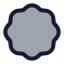 Badge icon with duotone standard style