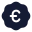 Badgeeuro icon with solid rounded style