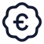 Badgeeuro icon with stroke sharp style