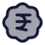 Badgeindianrupee icon with duotone standard style