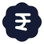 Badgeindianrupee icon with solid standard style