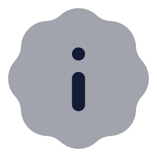 Badge Info Icon in Bulk Rounded style