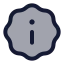 Badgeinfo icon with duotone rounded style