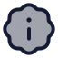 Badgeinfo icon with duotone standard style