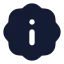 Badgeinfo icon with solid standard style