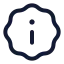 Badgeinfo icon with stroke rounded style