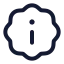 Badgeinfo icon with stroke standard style