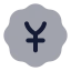 Badgejapaneseyen icon with bulk rounded style