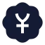 Badgejapaneseyen icon with solid sharp style
