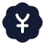 Badgejapaneseyen icon with solid standard style