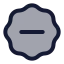 Badgeminus icon with duotone rounded style