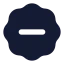 Badgeminus icon with solid rounded style
