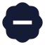 Badgeminus icon with solid sharp style