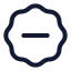 Badgeminus icon with stroke rounded style