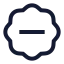 Badgeminus icon with stroke sharp style
