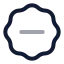 Badgeminus icon with twotone rounded style