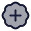 Badgeplus icon with duotone rounded style