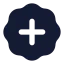 Badgeplus icon with solid rounded style