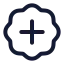 Badgeplus icon with stroke standard style