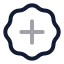 Badgeplus icon with twotone rounded style