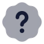 Badgequestionmark icon with bulk rounded style
