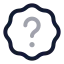Badgequestionmark icon with twotone rounded style