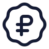 Badge Russian Ruble icon preview