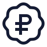 Badge Russian Ruble icon preview