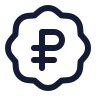 Badge Russian Ruble icon preview