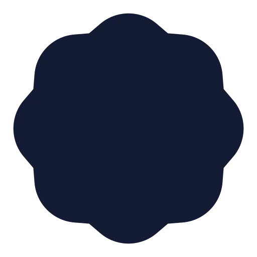 Badge Icon in Solid Sharp style