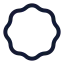 Badge icon with stroke rounded style