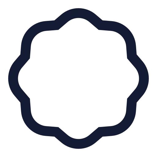 Badge Icon in Stroke Sharp style