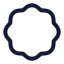 Badge icon with stroke sharp style