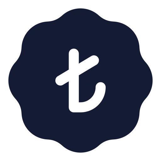 Badge Turkish Lira Icon in Solid Rounded style