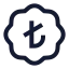 Badgeturkishlira icon with stroke sharp style