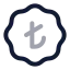 Badgeturkishlira icon with twotone rounded style