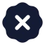 Badgex icon with solid rounded style