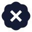 Badgex icon with solid sharp style
