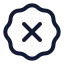 Badgex icon with stroke rounded style