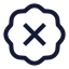 Badgex icon with stroke sharp style