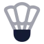 Badmintonshuttle icon with bulk rounded style