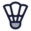 Badmintonshuttle icon with duotone standard style